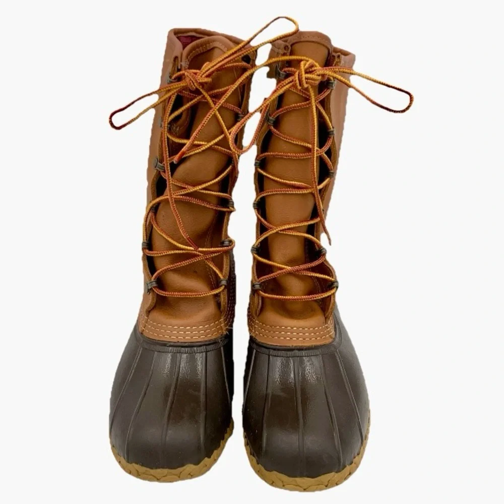 NWOT LL Bean Duck Boot Brown Men 9N Women 10.5-11 Waterproof Gortex 11”‎ Tall